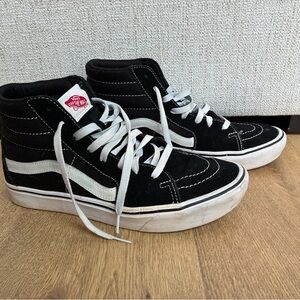 Vans Black and White classic High-Tops cushion sole